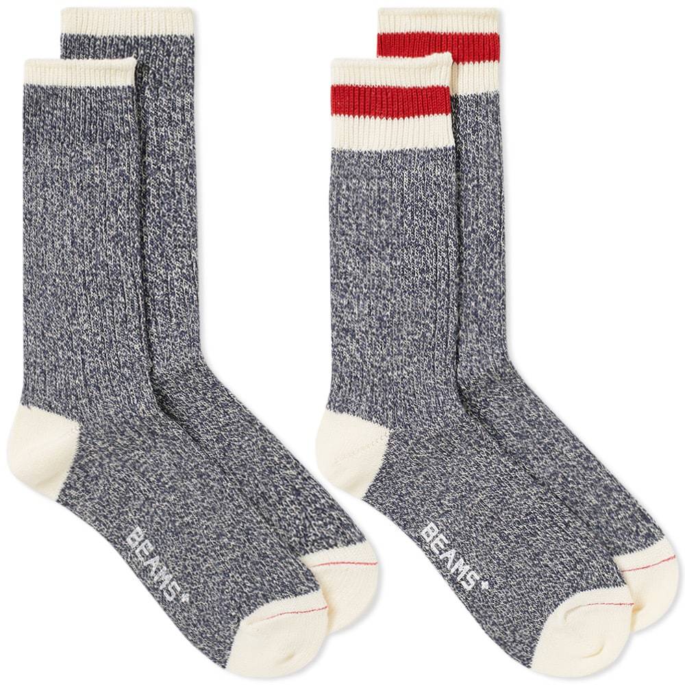 Beams Plus Ragg Sock - 2 Pack Grey Beams Plus