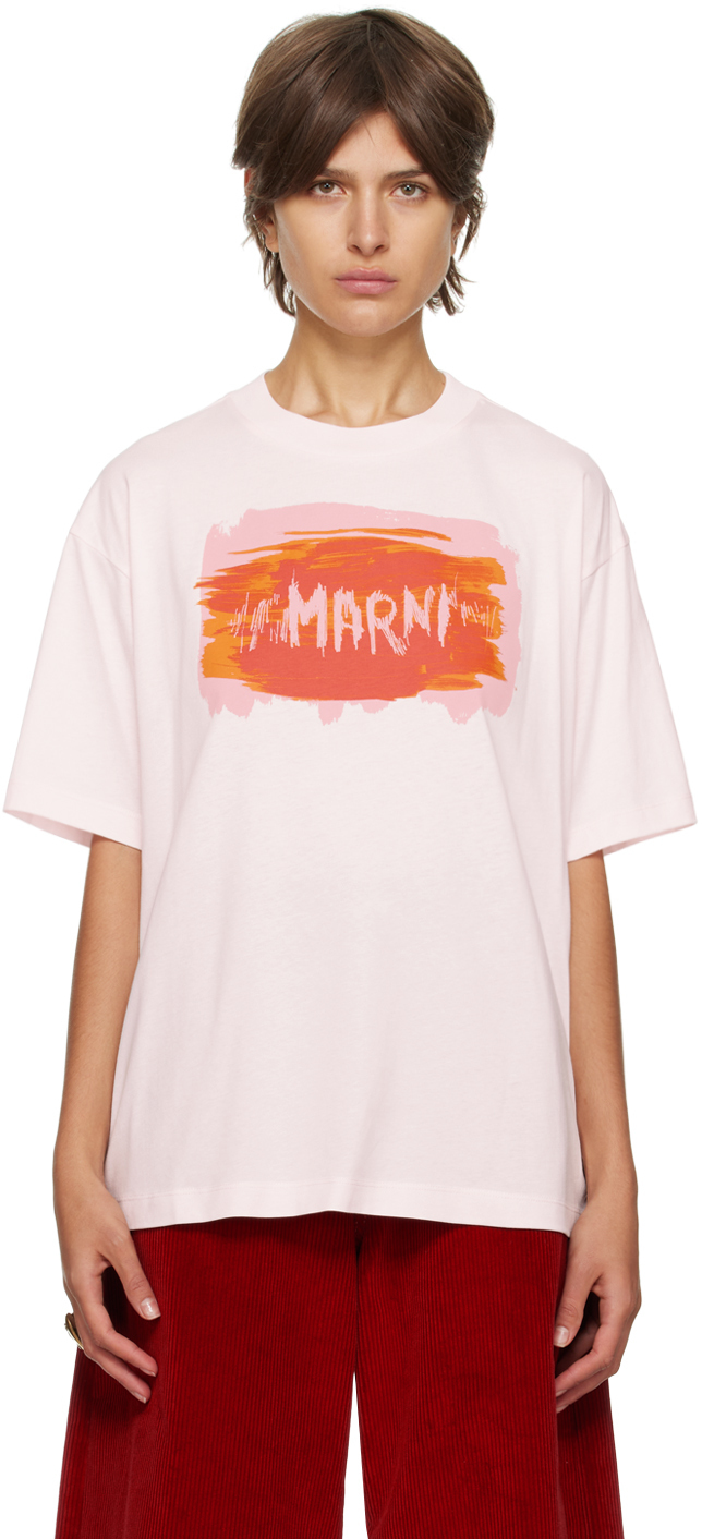 Marni Pink Paint T-Shirt Marni