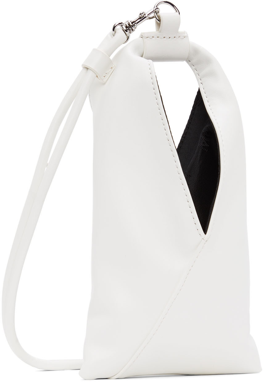 MM6 Maison Margiela White Triangle Phone Pouch MM6 Maison Margiela