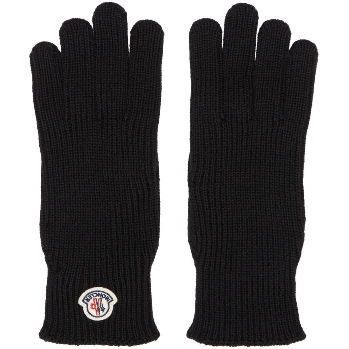 moncler black gloves moncler black gloves