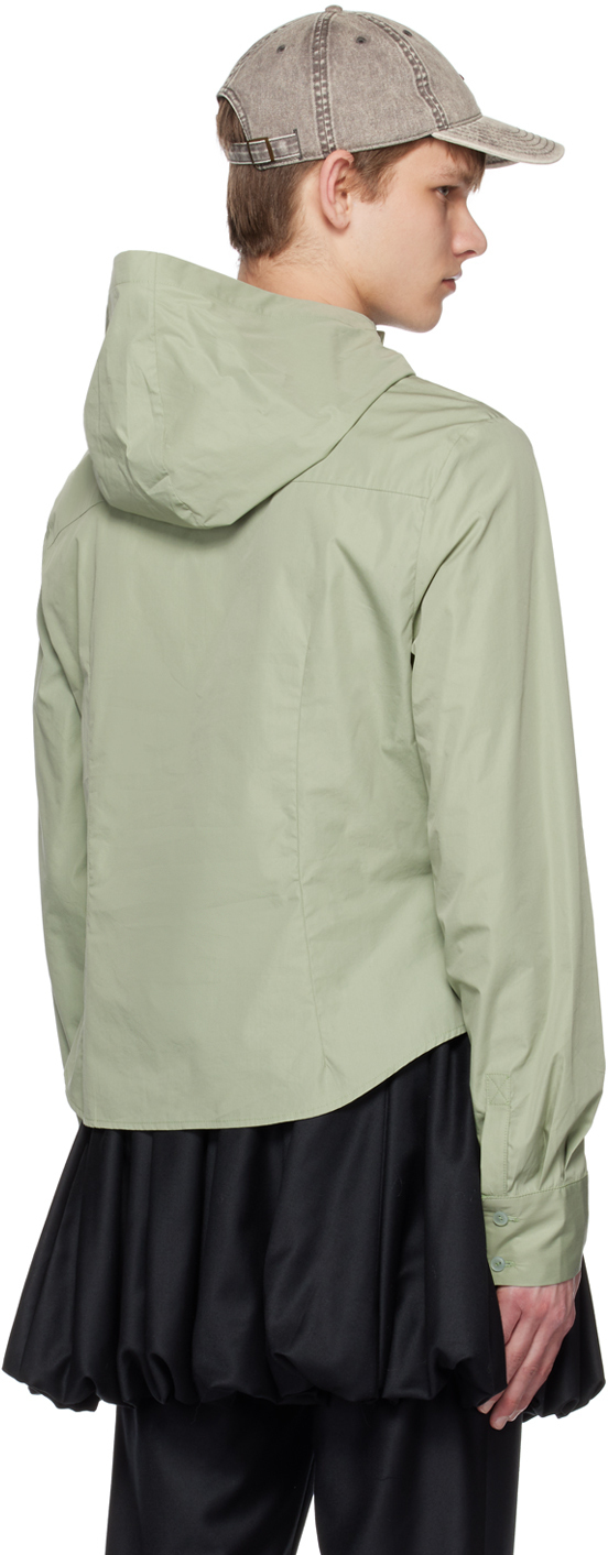 AARON ESH Green Double Dart Jacket