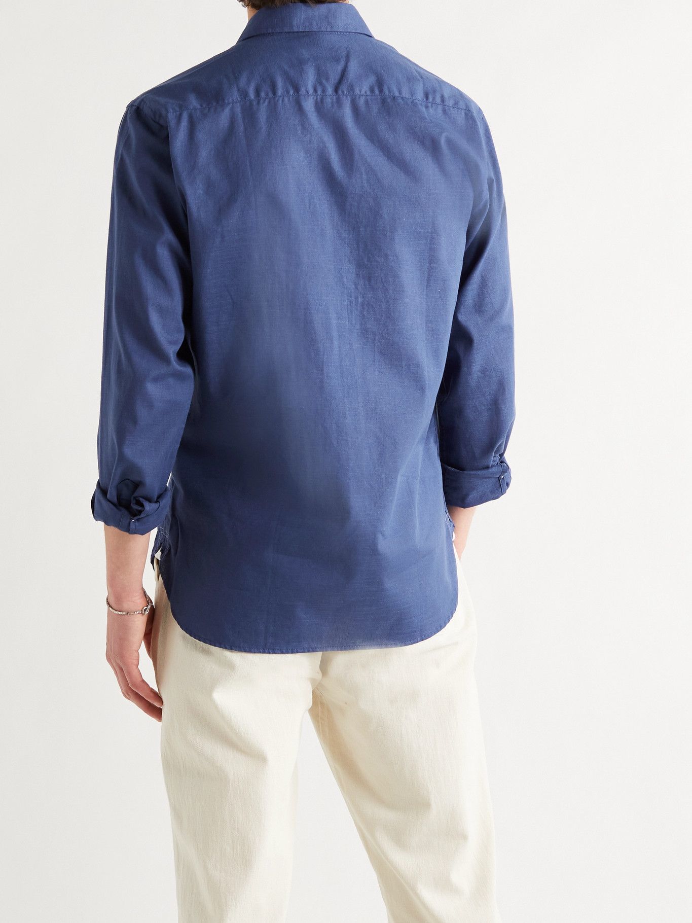 OLIVER SPENCER - Corrigan Cotton Shirt - Blue