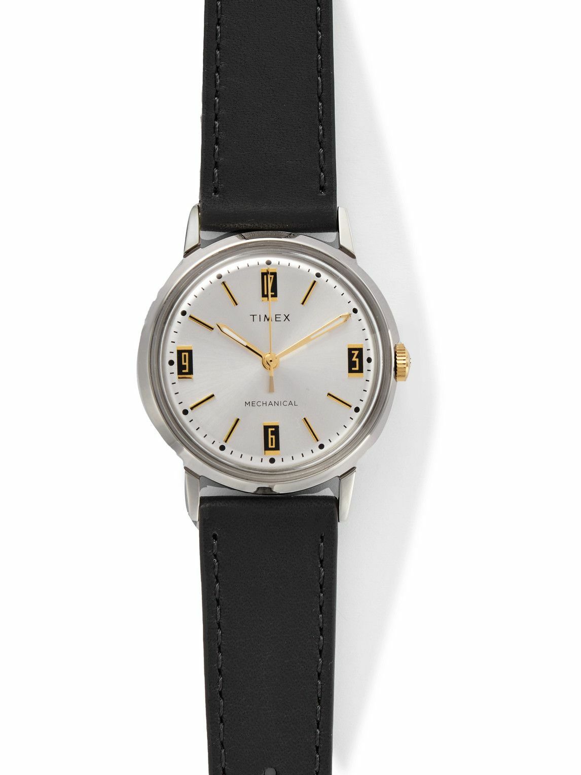 Photo: Timex - Marlin Hand-Wound 34mm Stainless Steel and Leather Watch