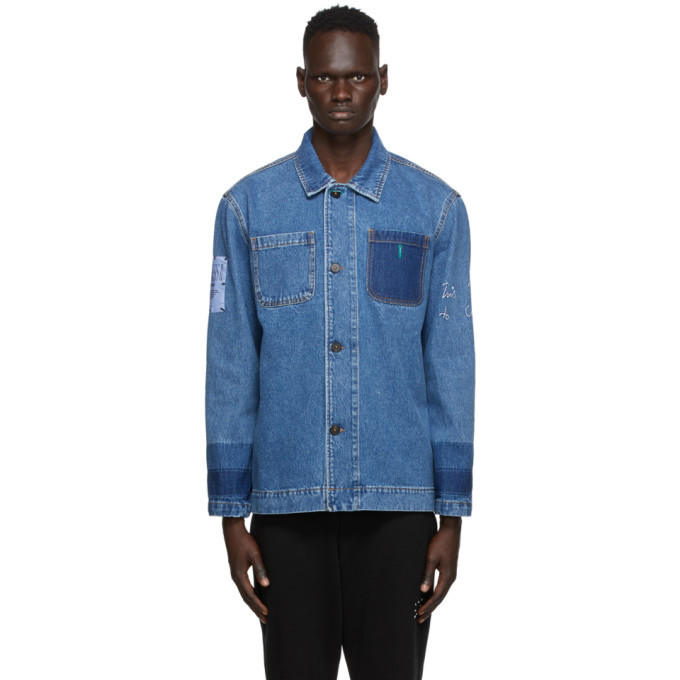 MCQ Blue Denim Unfolded Shirt Jacket 