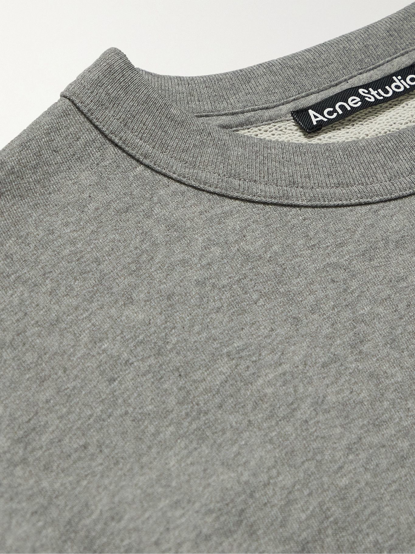 ACNE STUDIOS - Forba Logo-Appliquéd Cotton-Jersey Sweatshirt - Gray ...