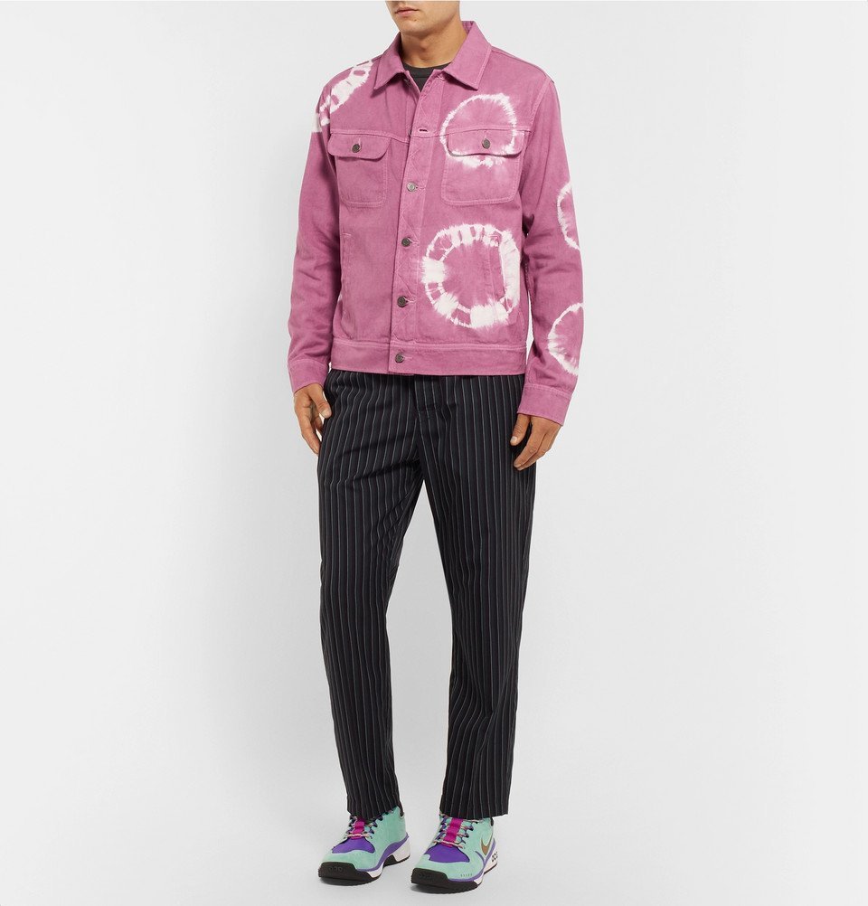 stussy tie dye trucker jacket