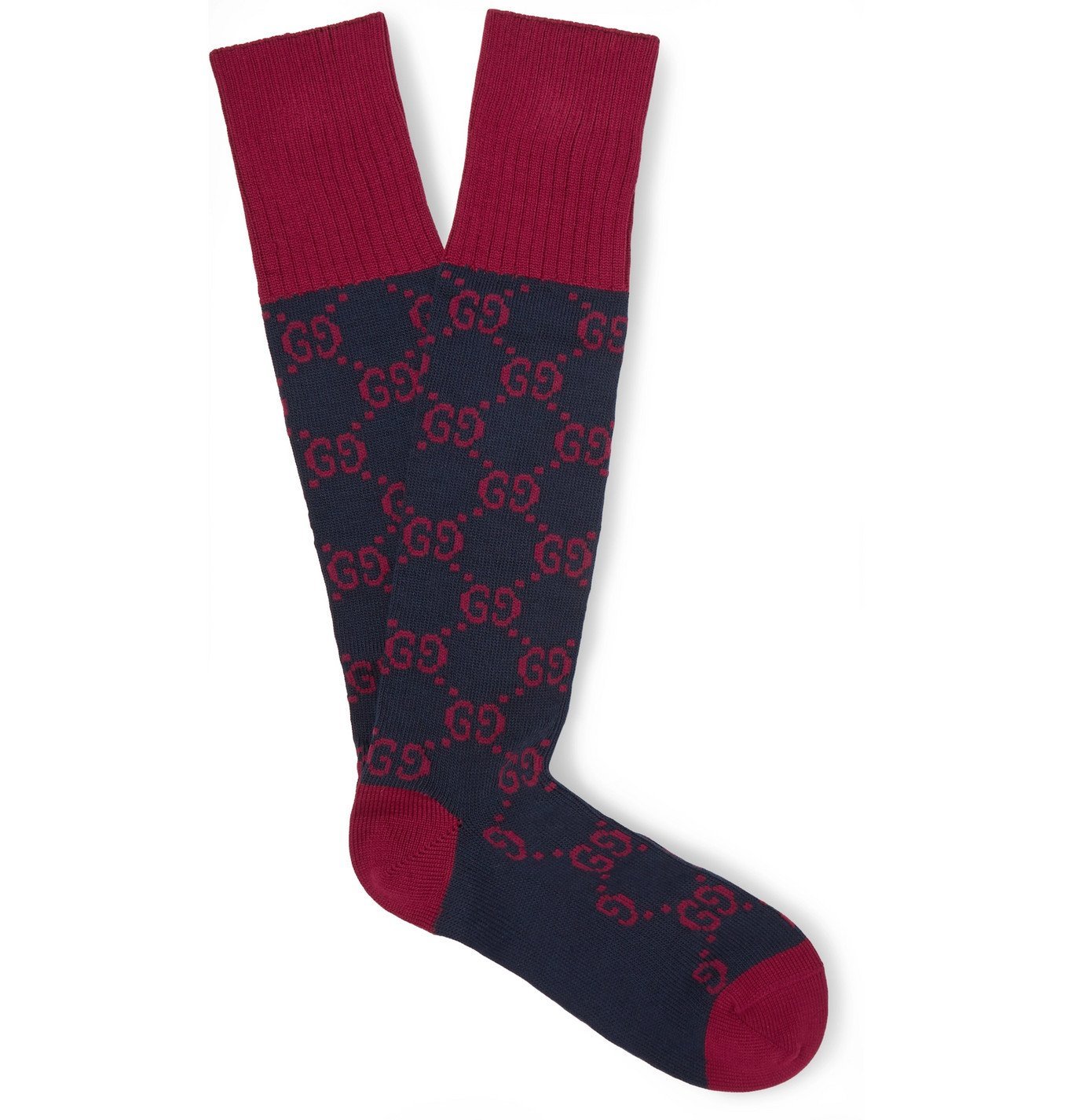 gucci socks blue and red