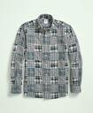 Brooks Brothers Men's Washed Cotton Madras Button-Down Collar Sport Shirt | Beige