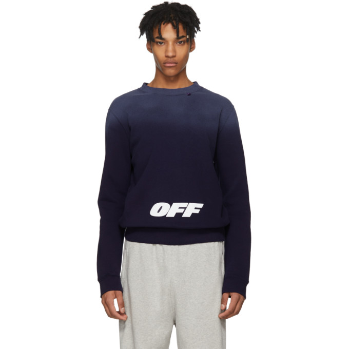 off white navy hoodie