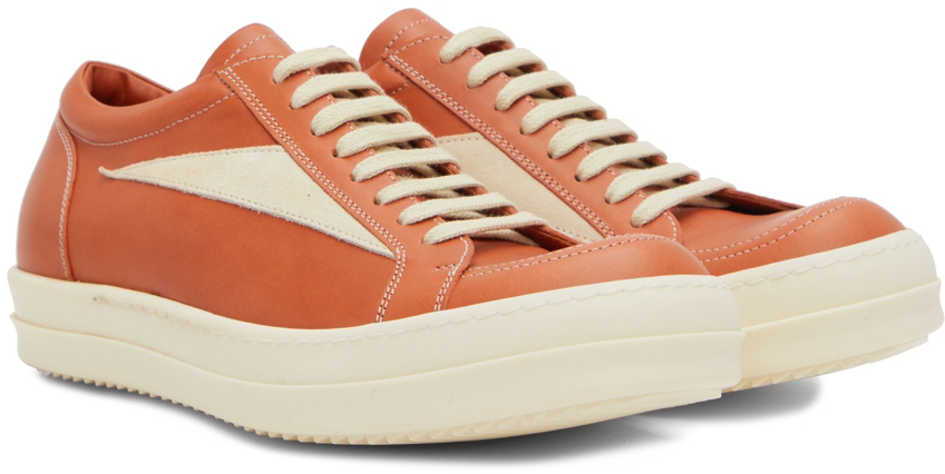 Rick Owens Orange Vintage Sneakers
