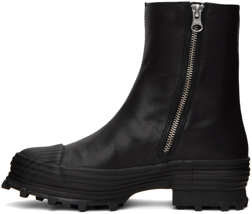 CC Ankle Boots In Black Wrinkled Calfskin 145488