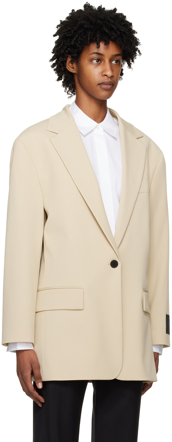 Hugo Beige Longline Blazer Hugo Boss