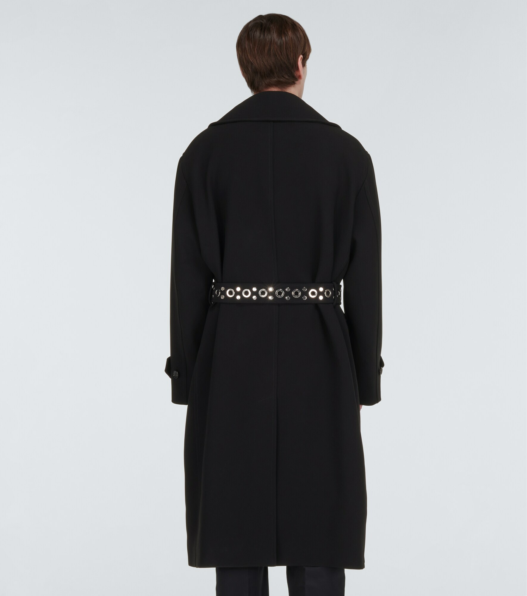 Alexander Mcqueen Belted Double Breasted Overcoat Alexander Mcqueen