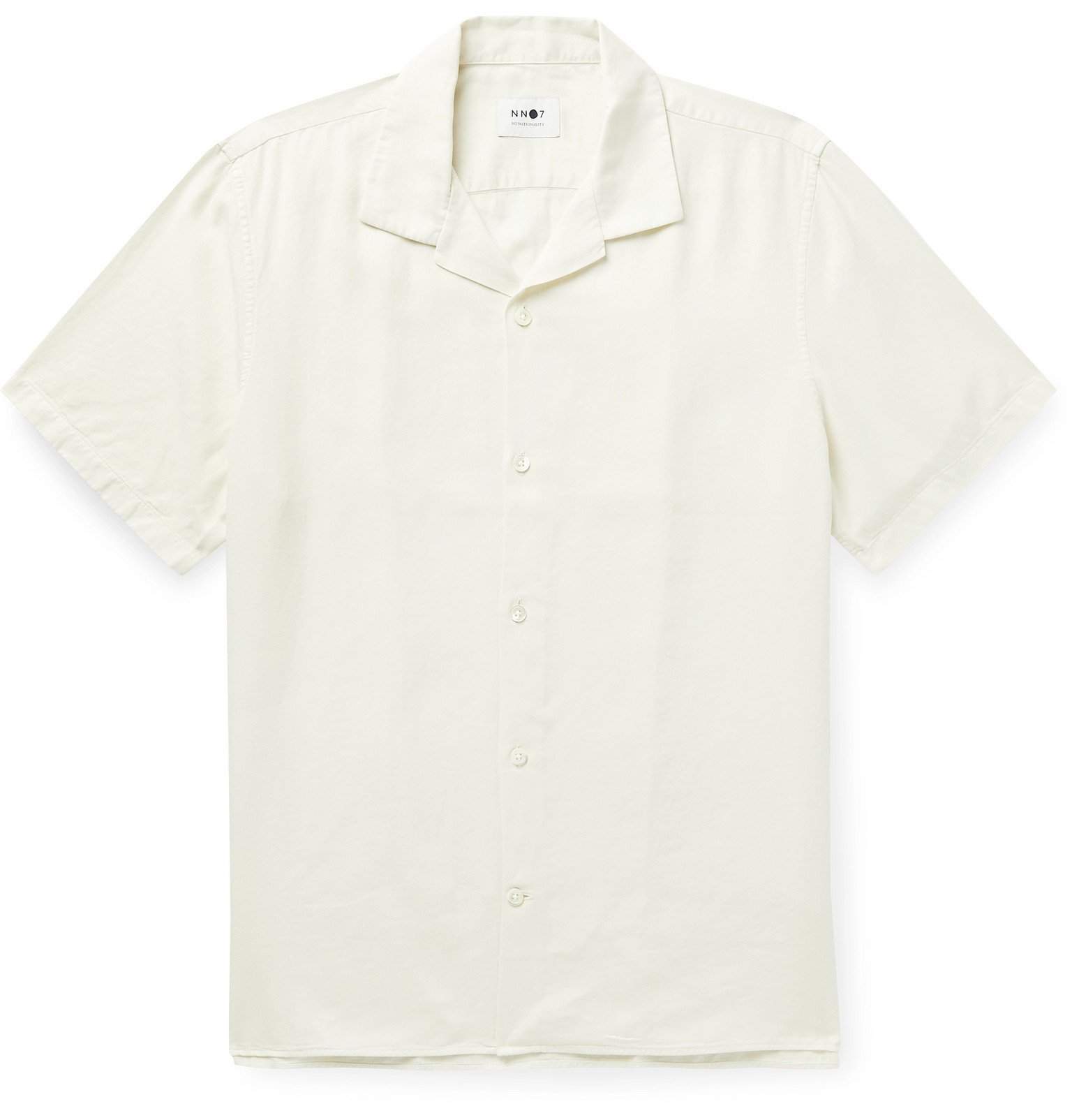 NN07 - Miyagi Camp-Collar Tencel and Linen-Blend Shirt - Neutrals NN07