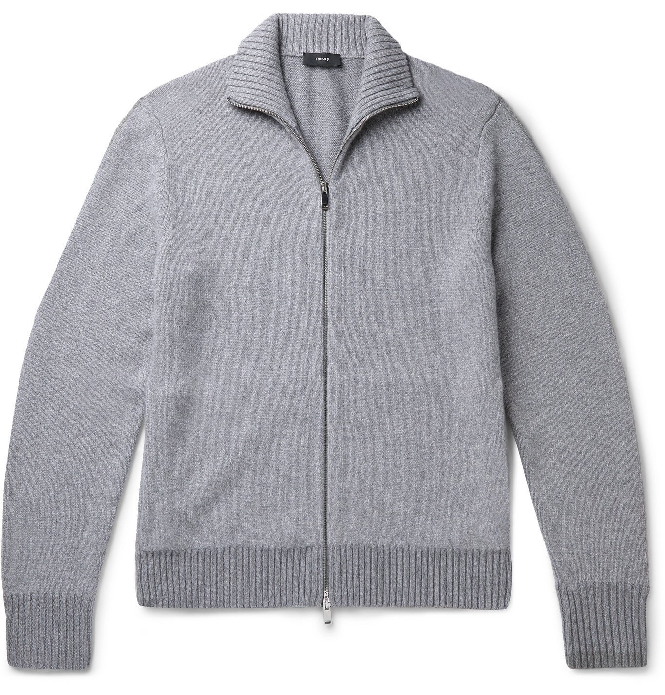 gray zip up sweater