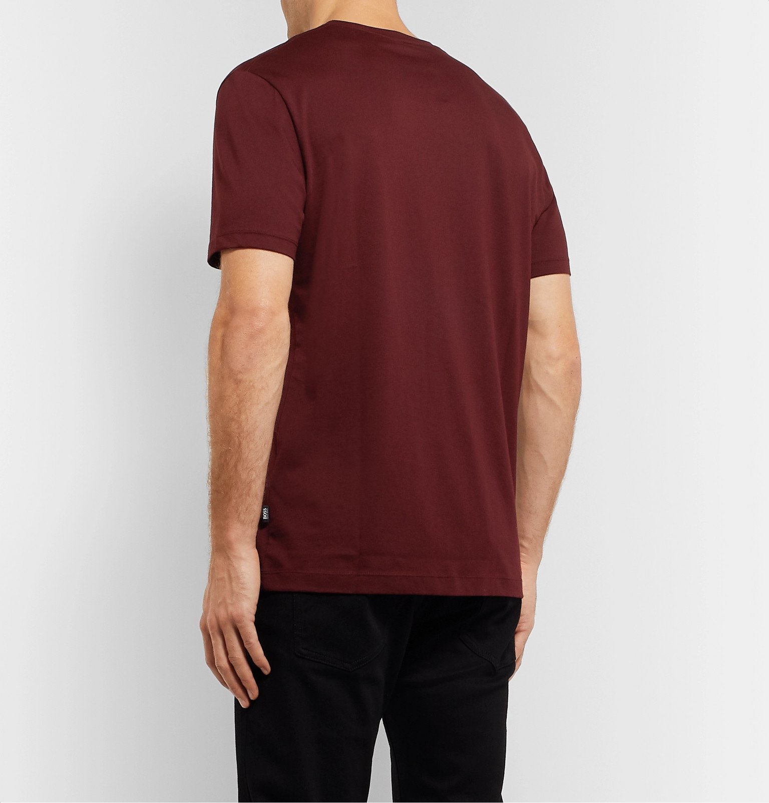 hugo boss burgundy t shirt