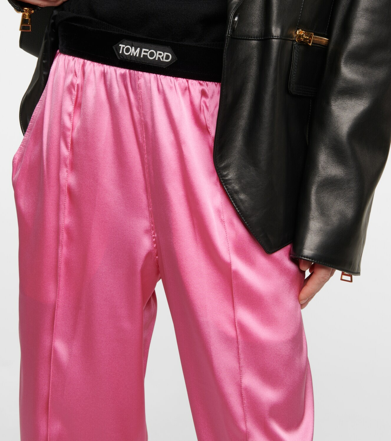 Tom Ford - High-rise silk-blend satin pants TOM FORD