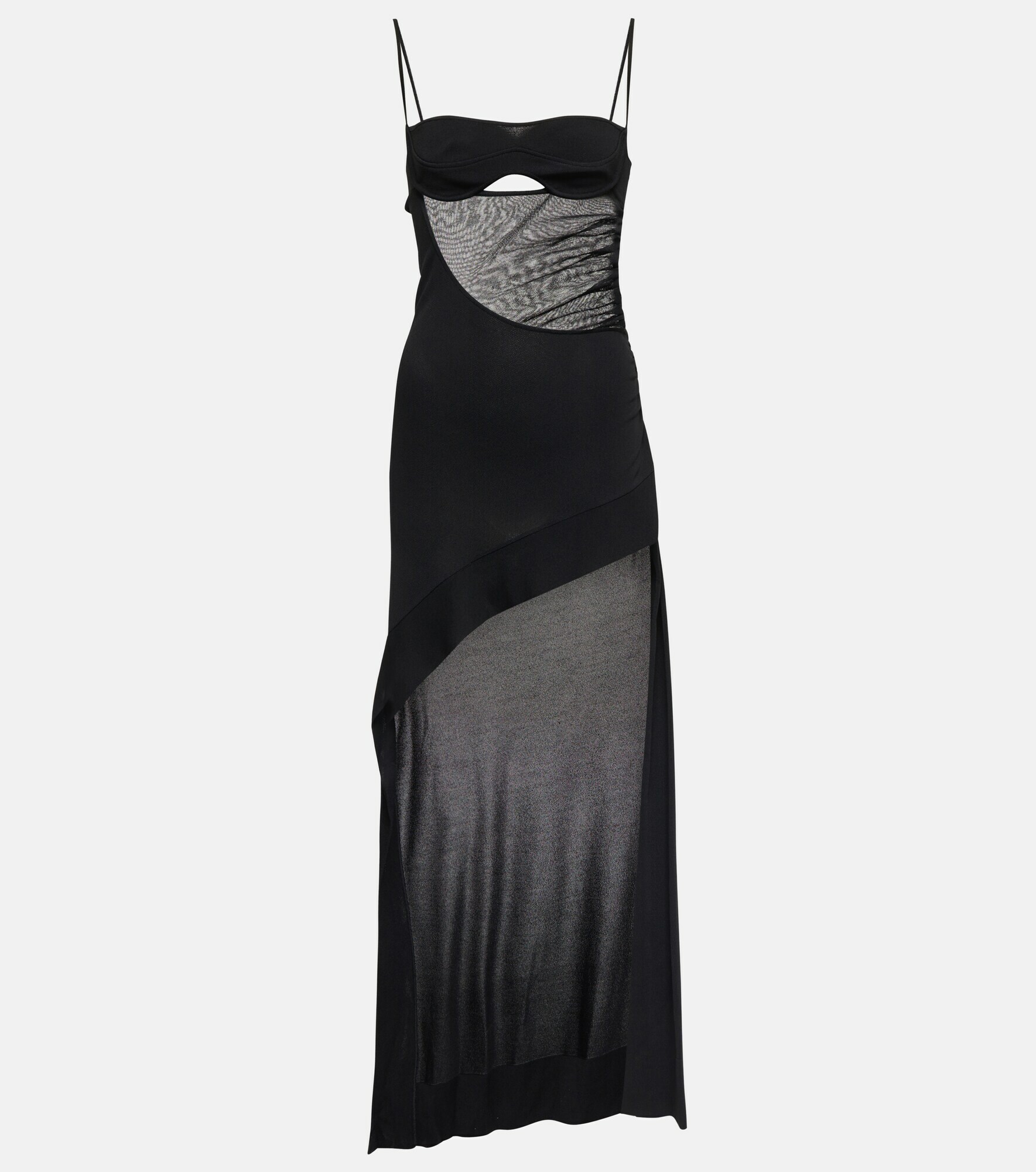 Mugler Asymmetric knit slip dress Mugler
