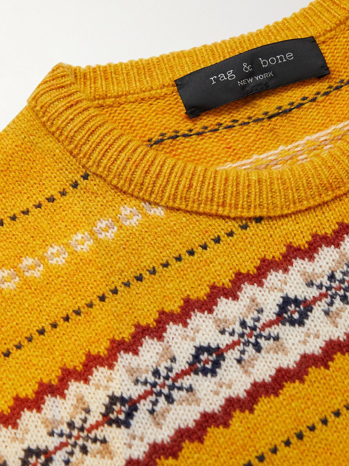Wesley Fair Isle Wool Sweater - Yellow 