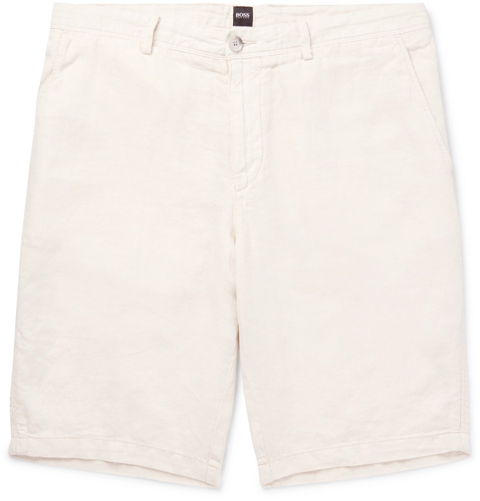 Hugo Boss - Linen Shorts - Neutrals Hugo Boss