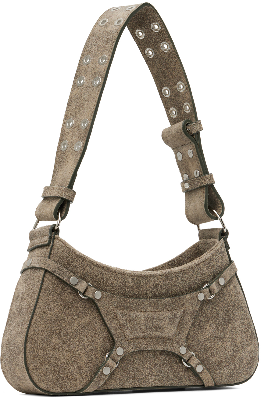 MISBHV Taupe Cracked Fetish Bag MISBHV