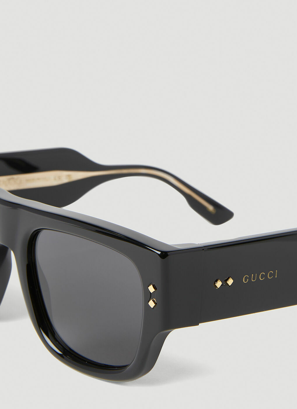 Gucci Square Sunglasses In Black Gucci