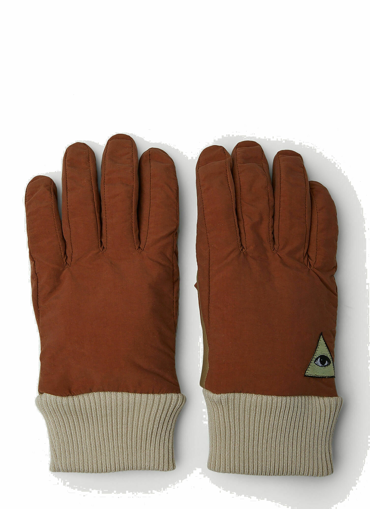 Photo: Graphic Patch Gloves in Brown