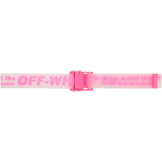 Off-White Pink Rubber Belt. Off-White
