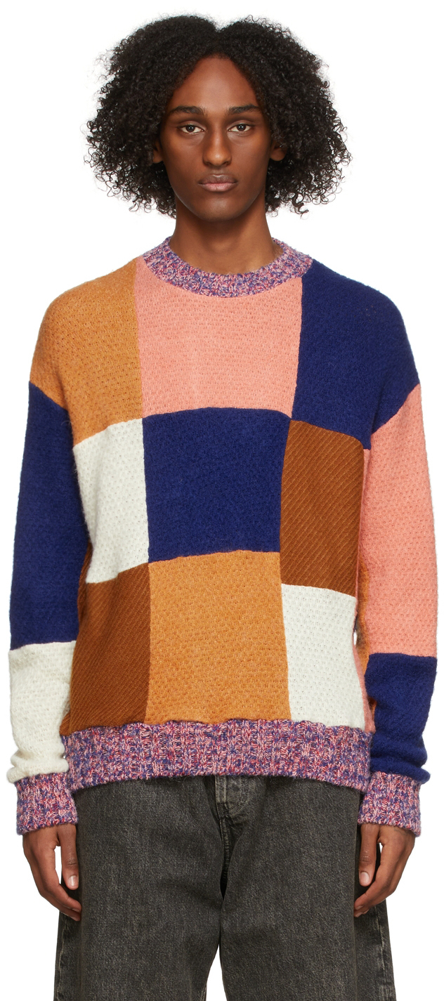 blue and orange sweater