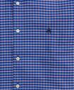 Brooks Brothers Men's Milano Slim-Fit Sport Shirt, Non-Iron Oxford Button-Down Collar Ground Check | Bright Blue