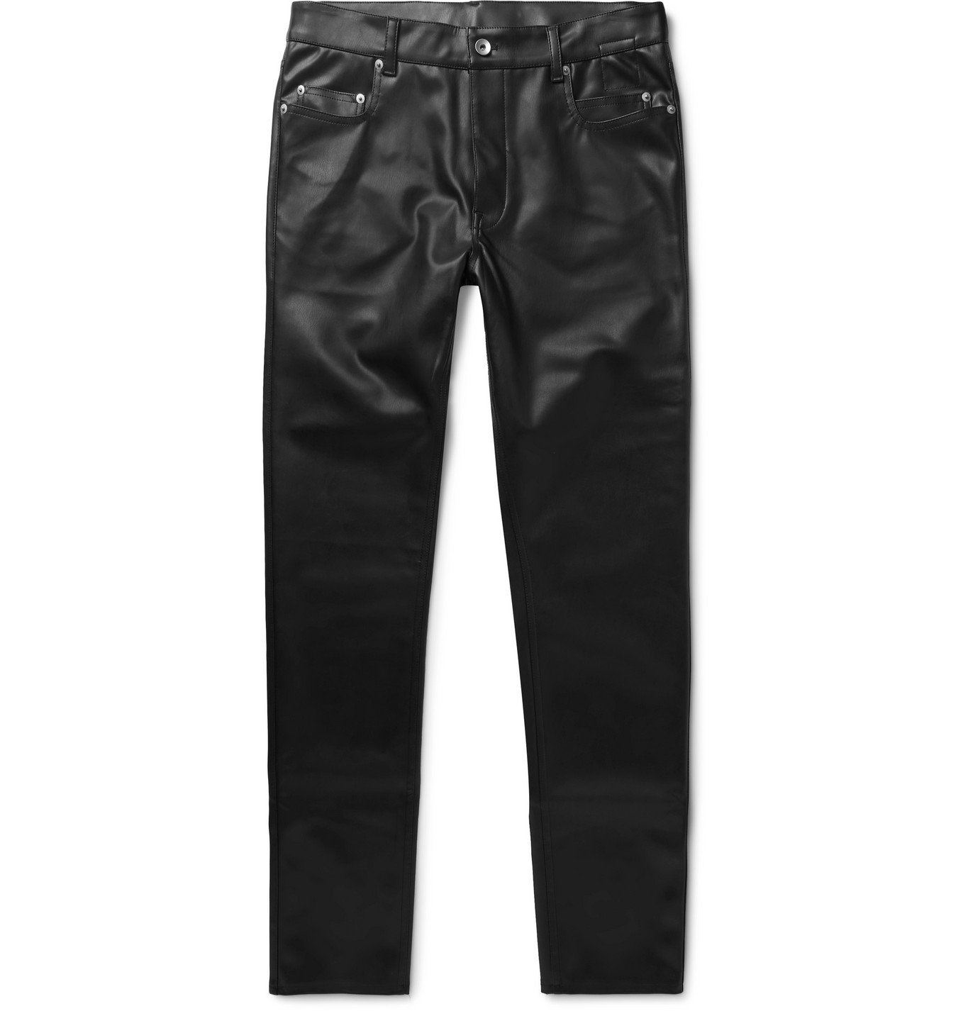 Rick Owens Tyrone Slim Fit Faux Leather Trousers Unknown Rick Owens 0158