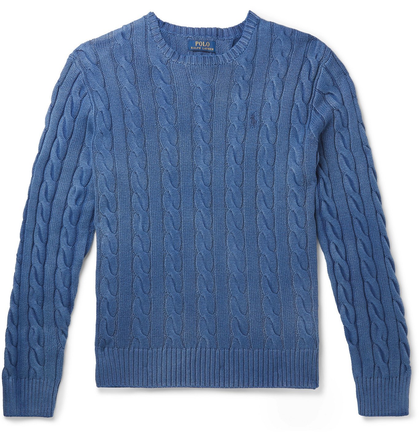 Polo Ralph Lauren - Cable-Knit Cotton Sweater - Blue Polo Ralph Lauren