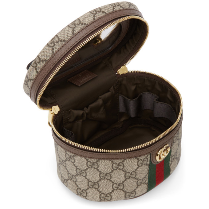 Gucci Beige GG Supreme Ophidia Cosmetic Case Gucci