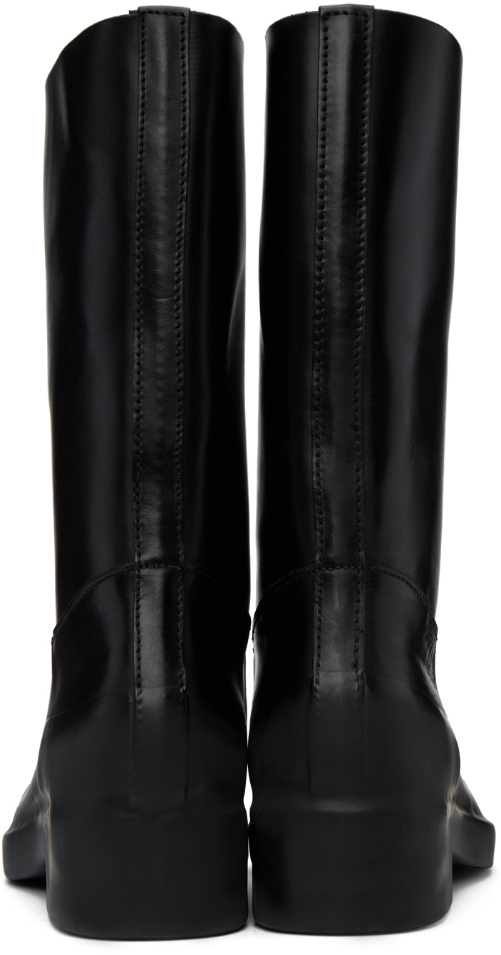 TAKAHIROMIYASHITA TheSoloist. Black Leather Biker Boots