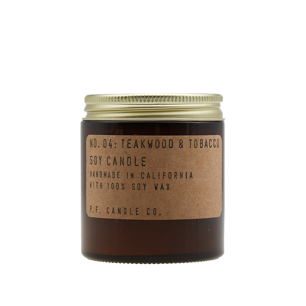 P.F. Candle Co No.04 Teakwood & Tobacco Mini Soy Candle