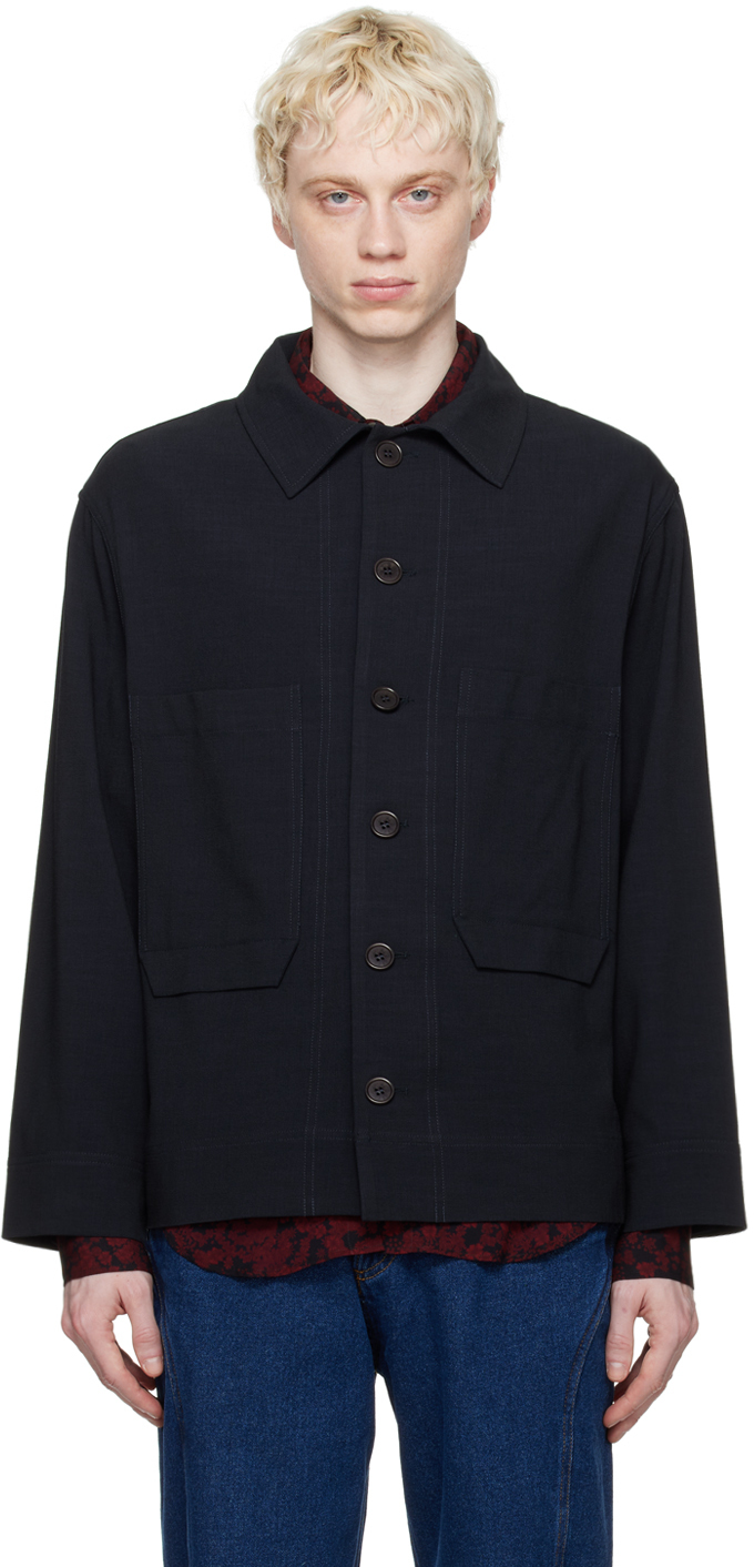 Henrik Vibskov Navy Lamington Jacket Henrik Vibskov