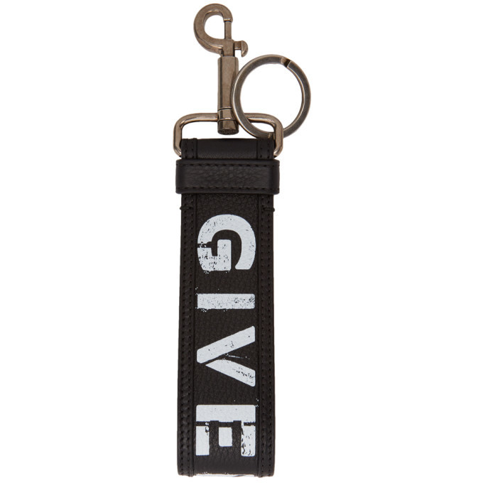 Givenchy Black Graffiti Logo Keychain Givenchy