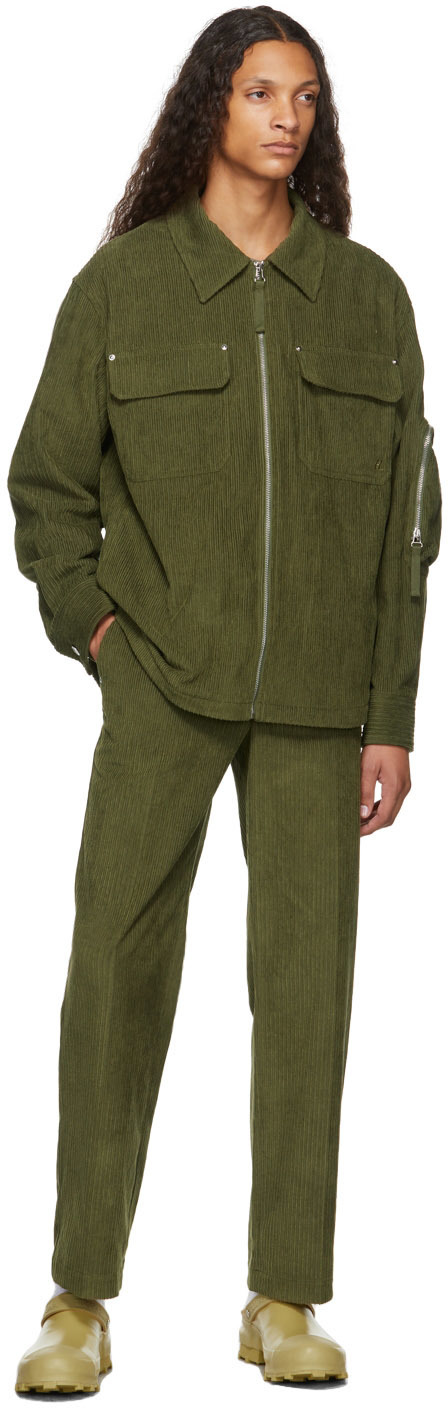 Helmut Lang Khaki Corduroy Shirt Jacket 