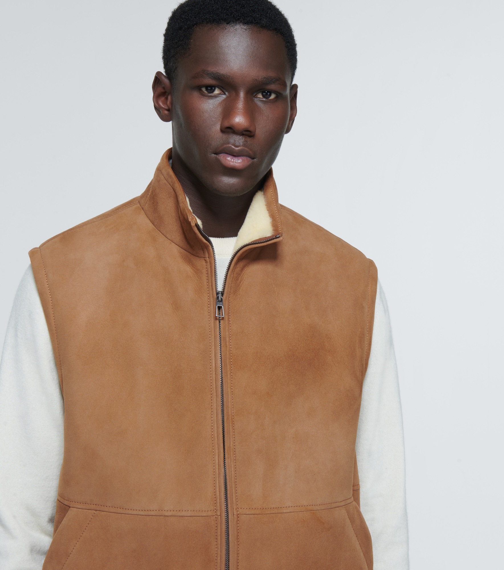 Loro Piana - Hermann shearling-lined suede vest Loro Piana