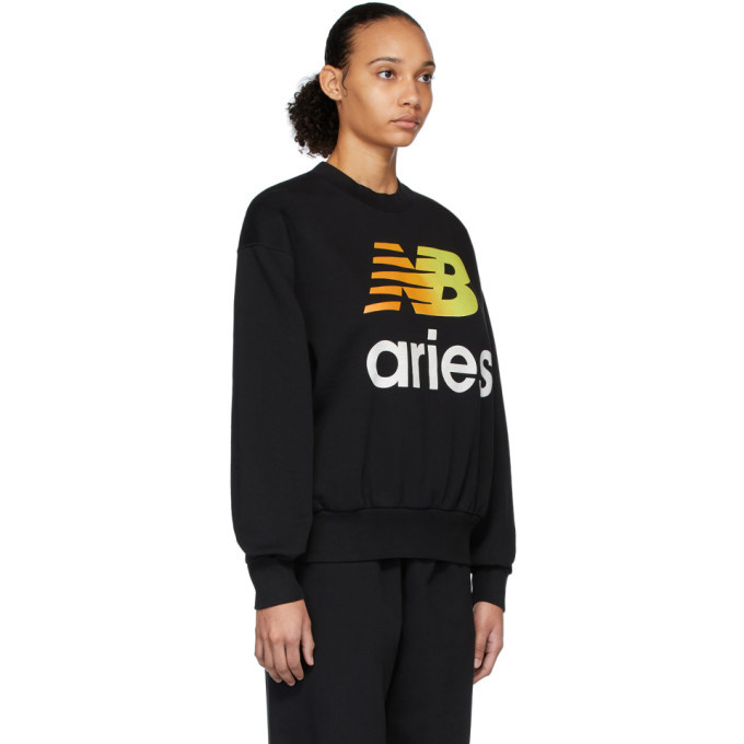 Aries Black New Balance Edition Logo Sweatshirt ARIES