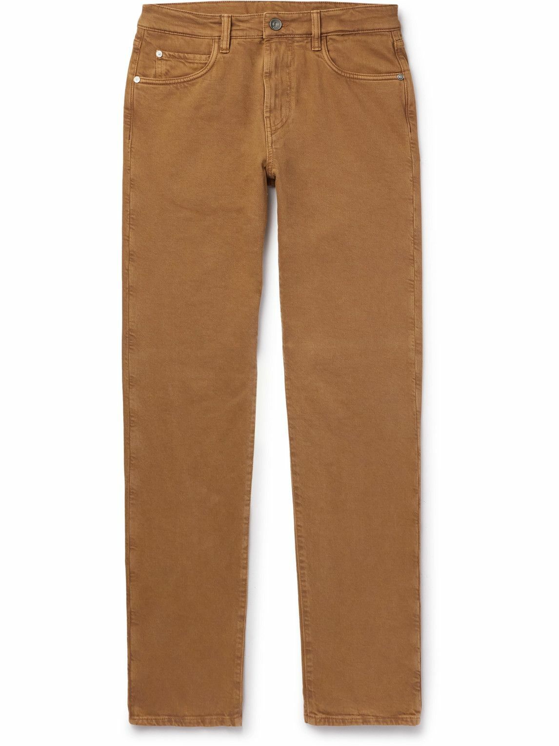 Loro Piana - Quarona Slim-Fit Stretch-Cotton Twill Trousers - Brown ...