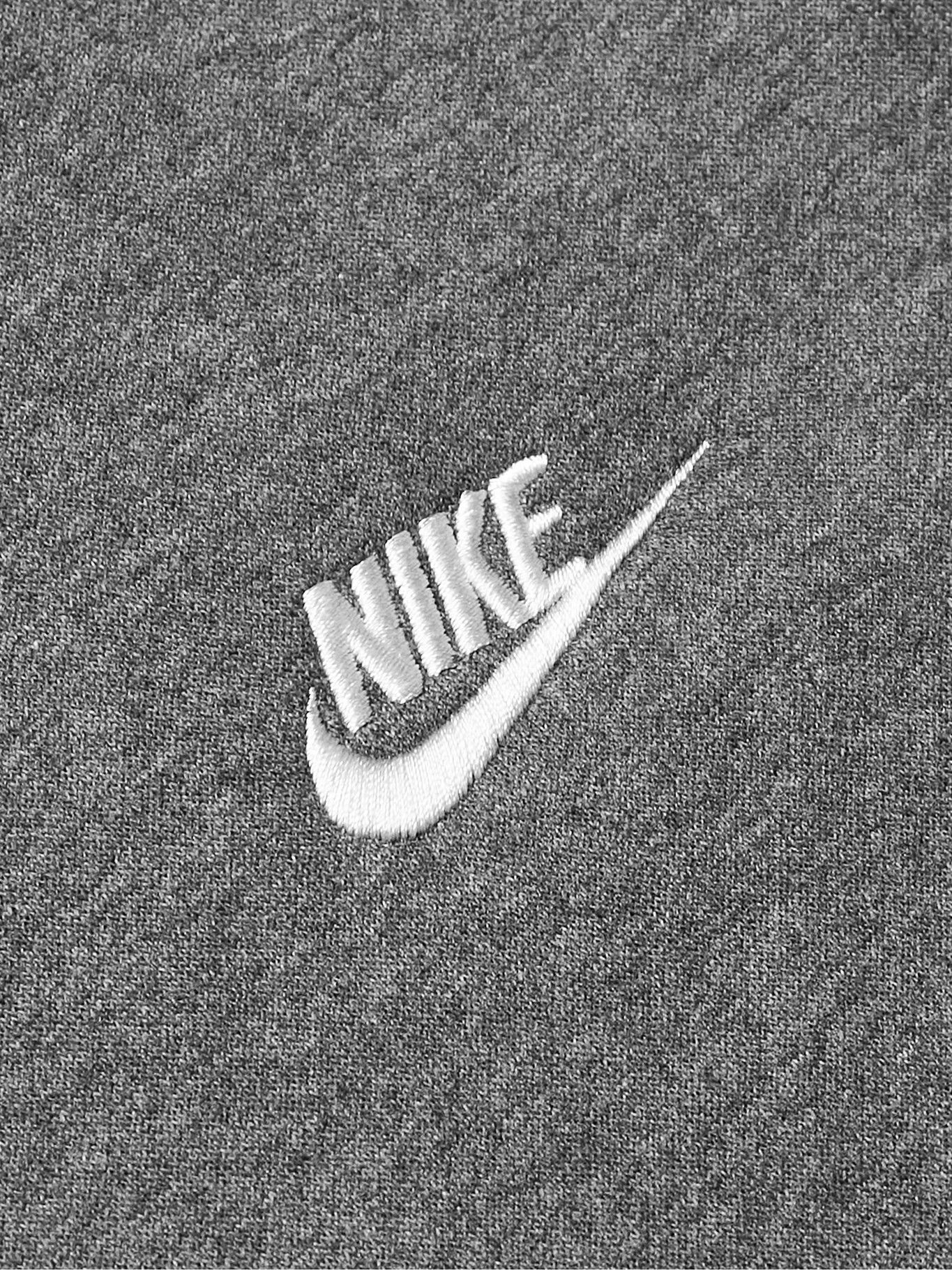 Nike - Sportswear Club Logo-Embroidered Cotton-Blend Tech Fleece Sweatshirt  - Gray Nike