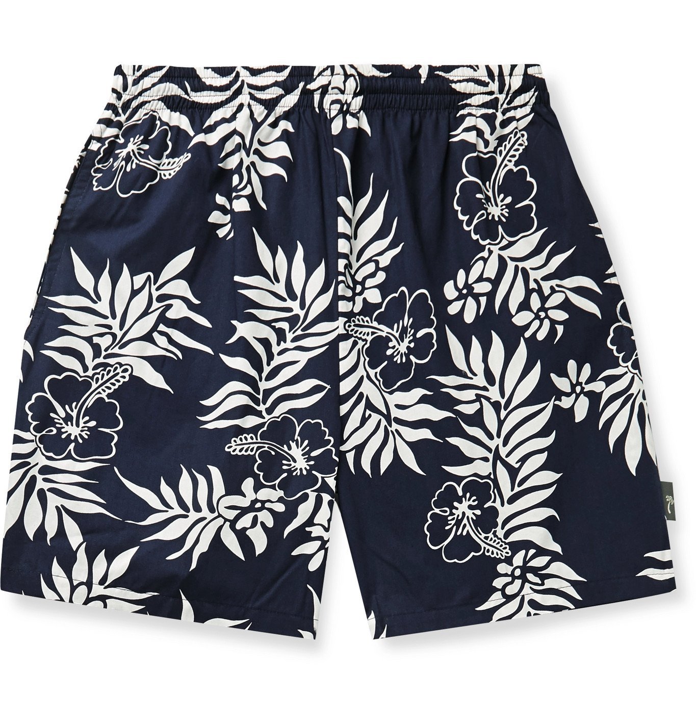 Go Barefoot - Cruizing Tahitian Leaf Printed Shorts - Blue Go Barefoot