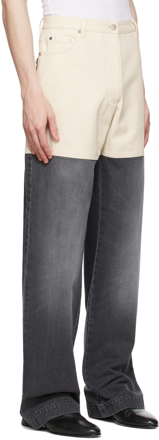 Peter Do OffWhite & Gray WideLeg Jeans Peter Do
