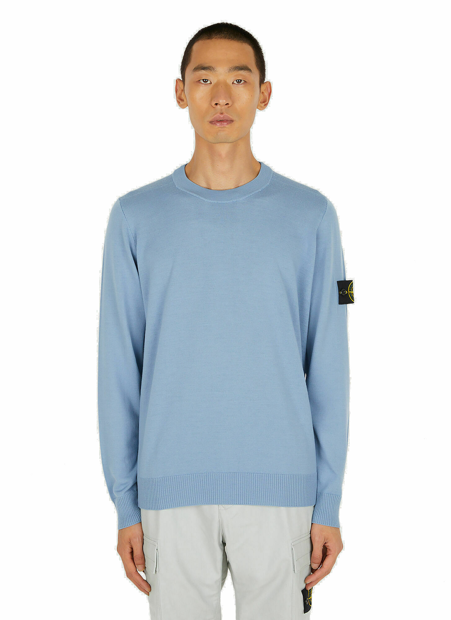 Photo: Compass Patch Sweater in Blue