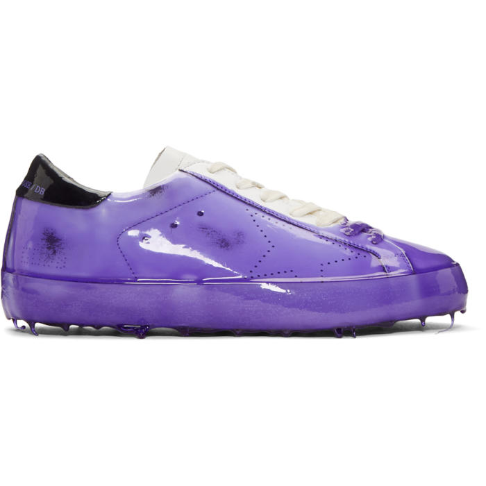 golden goose sneakers purple