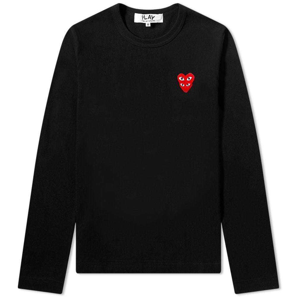 Comme des Garcons Play Women's Long Sleeve Overlapping Tee Comme des ...