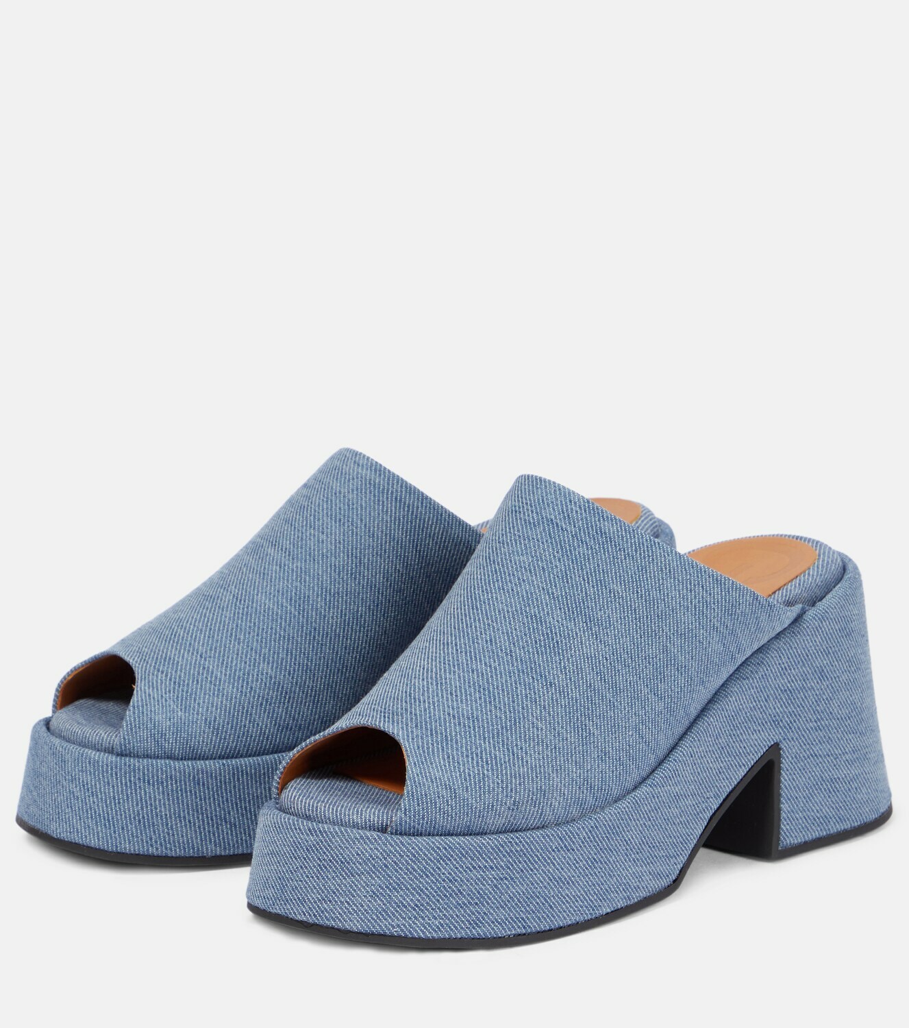 Ganni - Platform denim mules GANNI