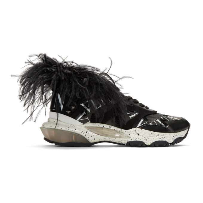 valentino feather sneakers