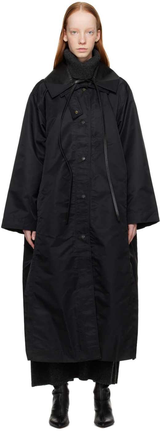 Birrot Black Recycled Trench Coat Birrot